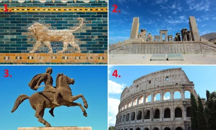 symbols of the four ancient empires following in succession