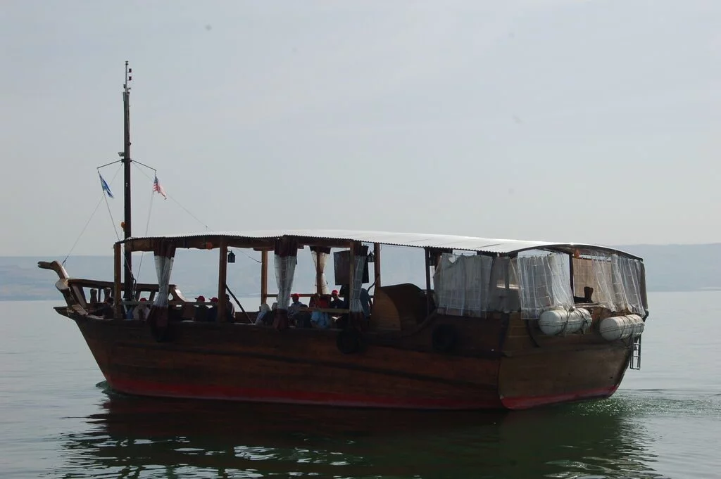 A boat on the Sea of Galilee